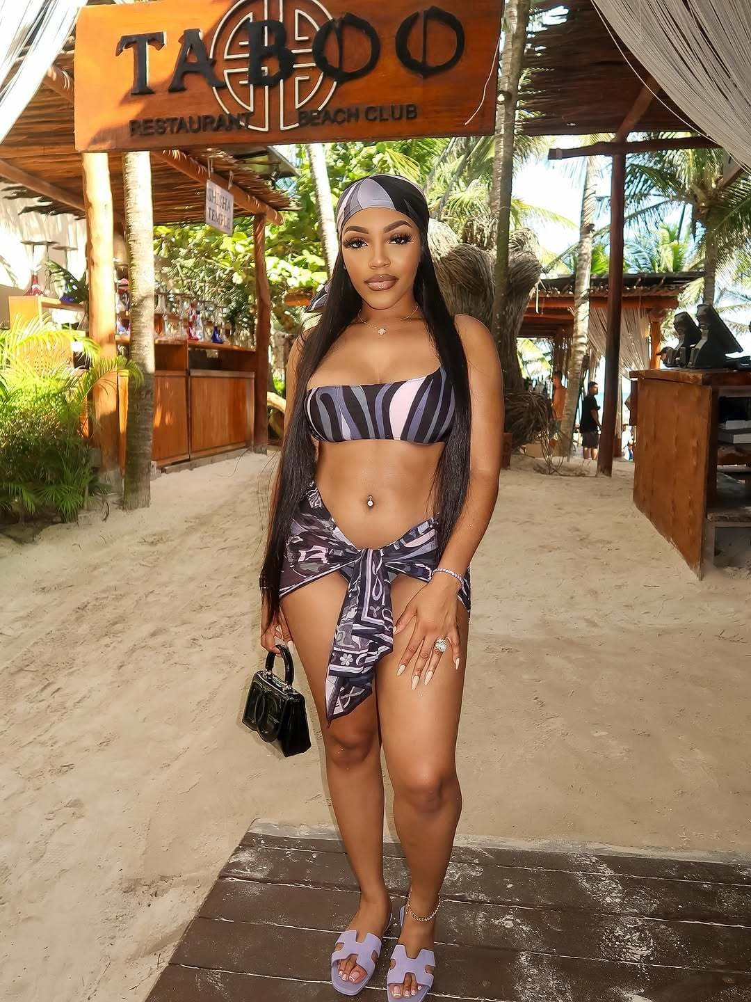Pucci Hoochie 3-Piece Swim Set – Bikini, Scarf & Headband 💜✨