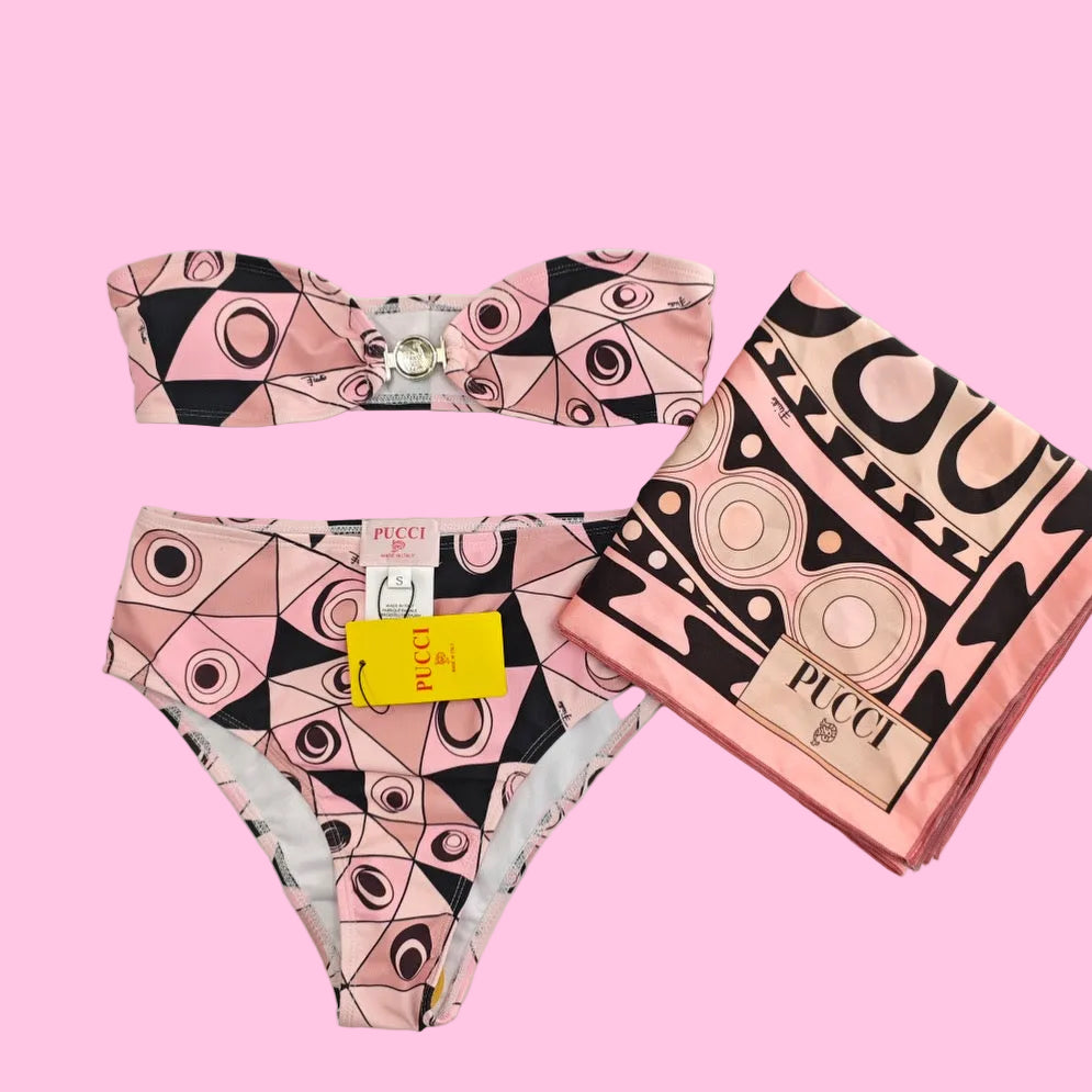 Pink Lady Pucci 3-Piece Swim Set