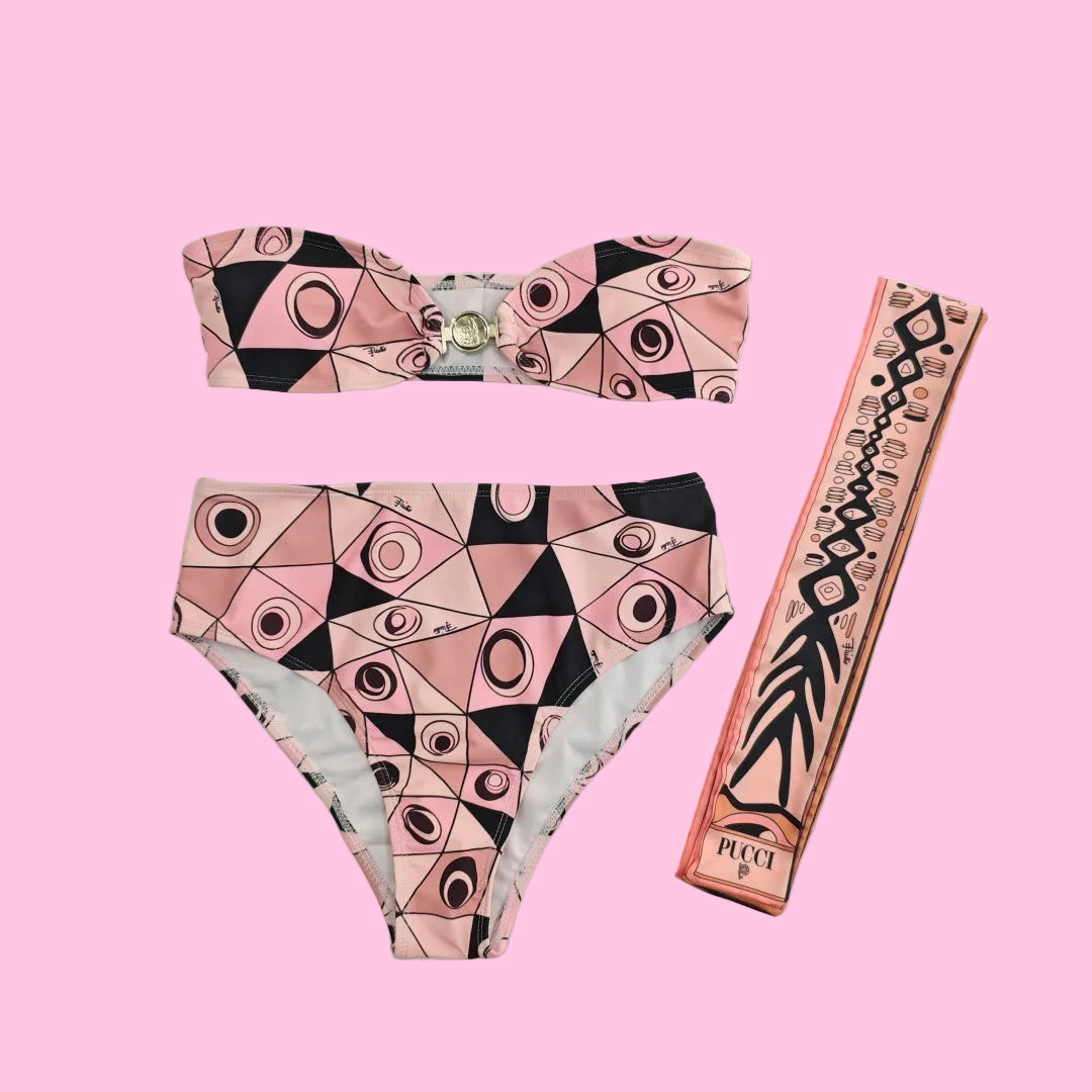 Pink Lady Pucci 3-Piece Swim Set